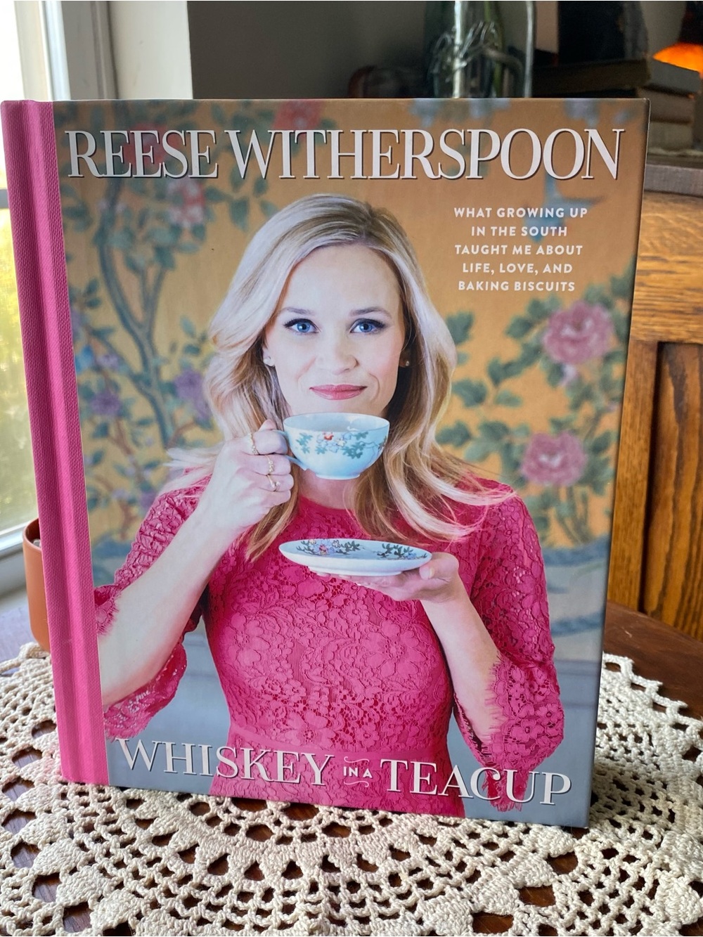 Reese Witherspoon "Whiskey in a Teacup" Hardcover - Pink Cover